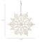 Set of 24: Lifelike White Snowflake Ornaments | 4.25" Wide | Miniature Snowflakes | Hanging Christmas Ornaments | Winter Decor | Home & Office Decor